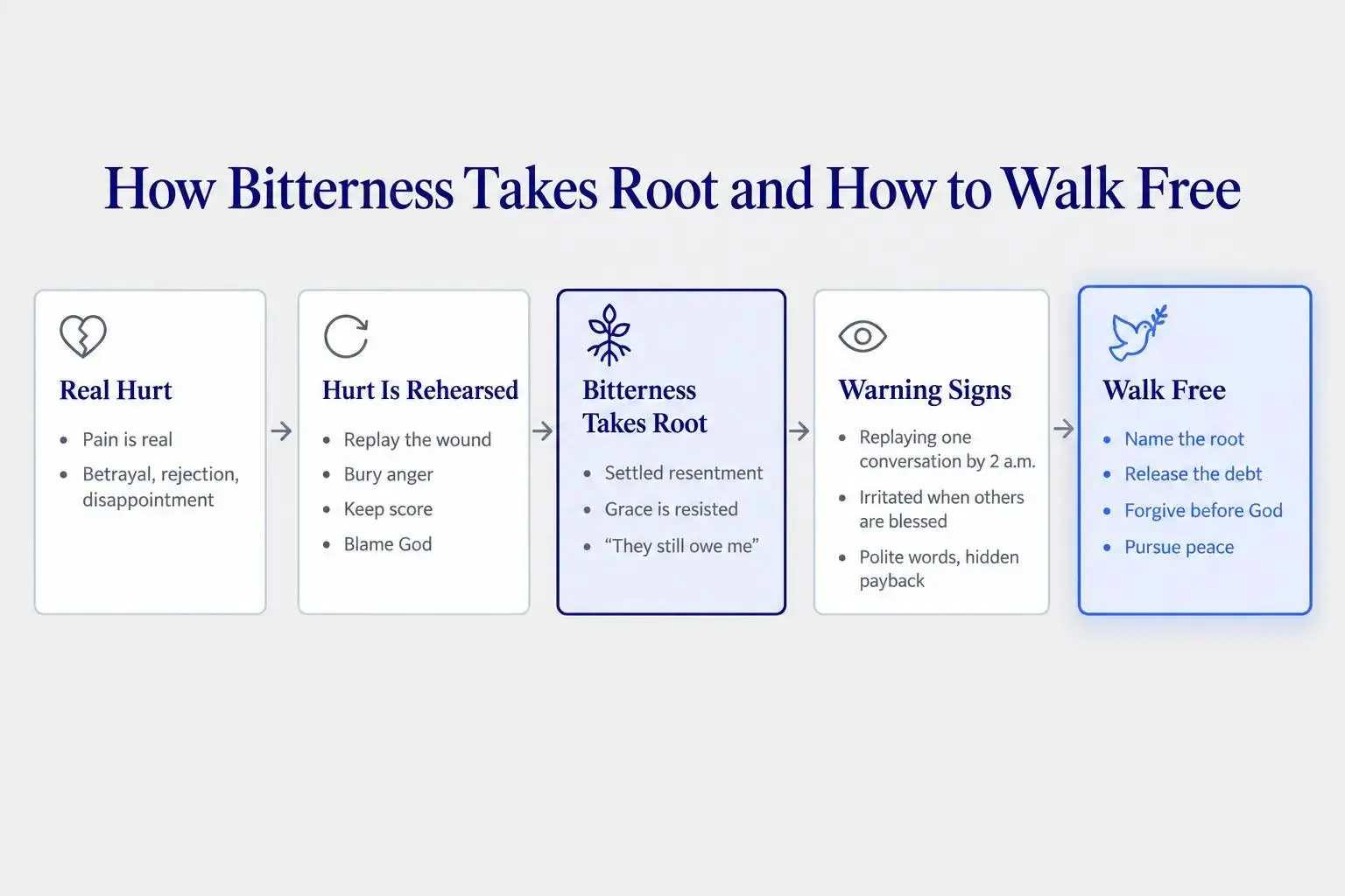 Christian guide to what causes bitterness in the heart